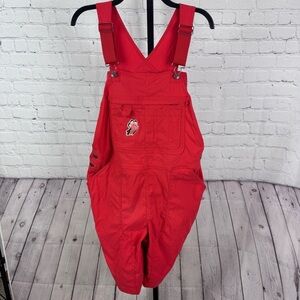 Duluth Trading Company Heirloom Gardening Short Overalls Coral Size Large